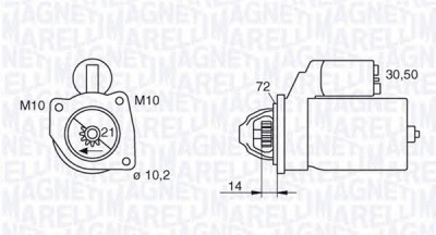 MAGNETI MARELLI 063280006010 -  Стартер